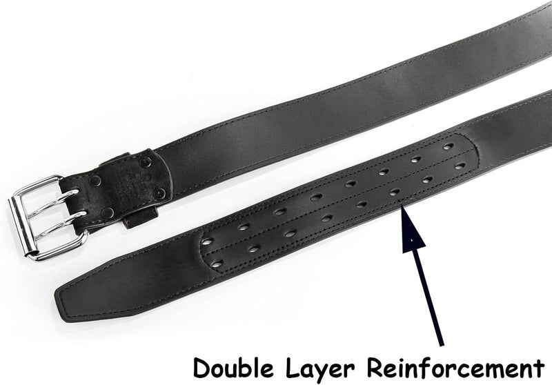 DALAYEA Big & Tall Belt for Mens 56"-80" Genuine Leather Belt Reinforced Strap Extra Long Belts for Casual Work Jean - Image 5